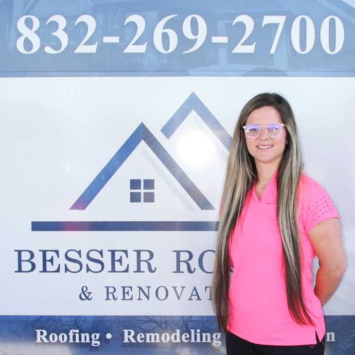 Jessica Salinas, sales associate at Besser Roofing & Renovations