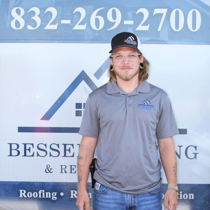 Kyle Baecker as sales associate at Besser Roofing and Renovations